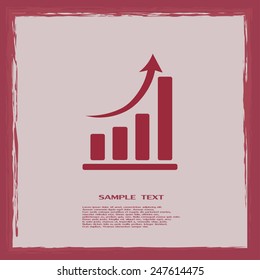 Vector icon growth diagram 
