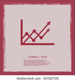 Vector icon growth diagram