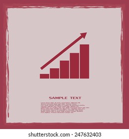 Vector icon growth diagram 
