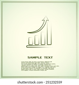 Vector icon growth diagram 