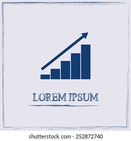 Vector icon growth diagram 