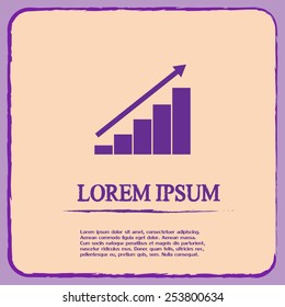 Vector icon growth diagram 