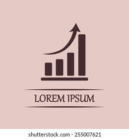 Vector icon growth diagram 