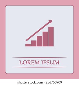 Vector icon growth diagram 