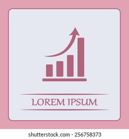 Vector icon growth diagram 