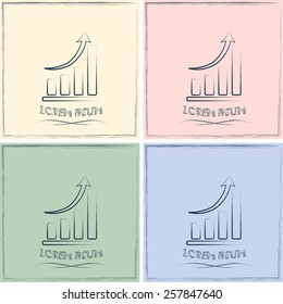 Vector icon growth diagram 