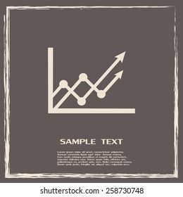 Vector icon growth diagram