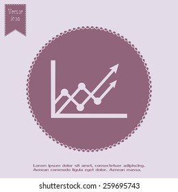 Vector icon growth diagram