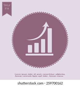Vector icon growth diagram 