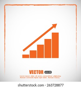 Vector icon growth diagram 