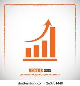Vector icon growth diagram 