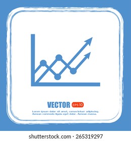 Vector icon growth diagram