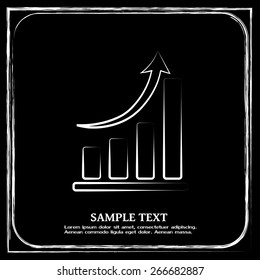 Vector icon growth diagram 