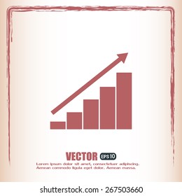 Vector icon growth diagram 