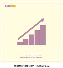 Vector icon growth diagram 