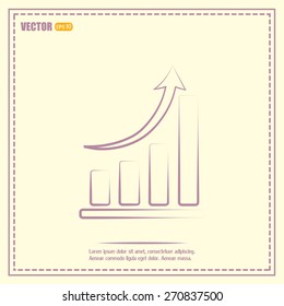 Vector icon growth diagram 