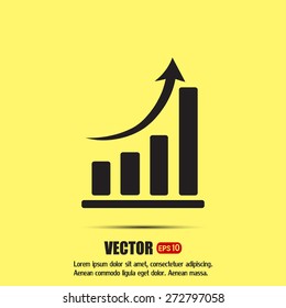 Vector icon growth diagram 