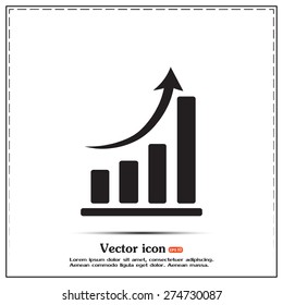 Vector icon growth diagram 
