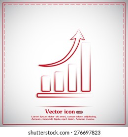Vector icon growth diagram 