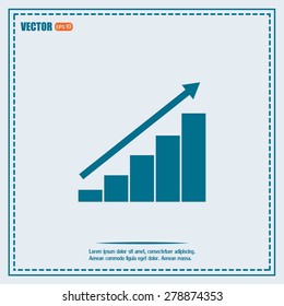 Vector icon growth diagram 