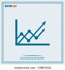 Vector icon growth diagram