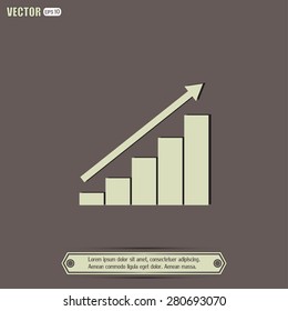 Vector icon growth diagram 