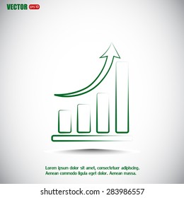 Vector icon growth diagram 