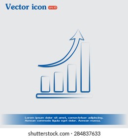 Vector icon growth diagram 