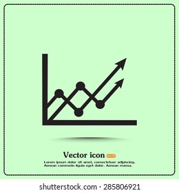 Vector icon growth diagram