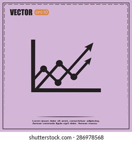 Vector icon growth diagram