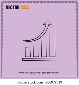 Vector icon growth diagram 