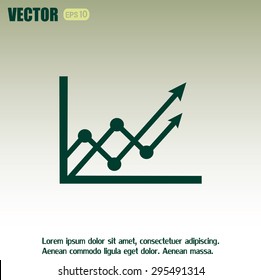 Vector icon growth diagram