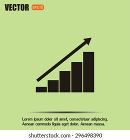 Vector icon growth diagram 