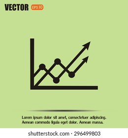 Vector icon growth diagram