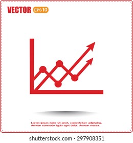 Vector icon growth diagram