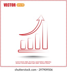 Vector icon growth diagram 