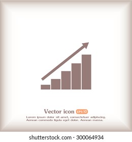 Vector icon growth diagram 