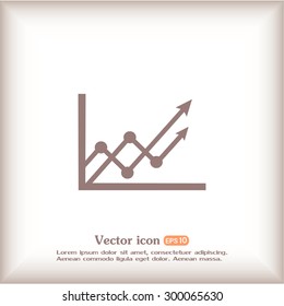 Vector icon growth diagram