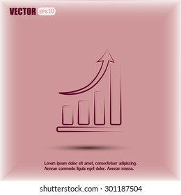 Vector icon growth diagram 