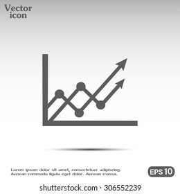 Vector icon growth diagram
