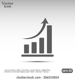 Vector icon growth diagram 