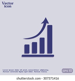 Vector icon growth diagram 