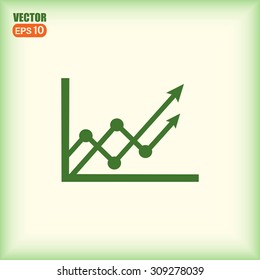 Vector icon growth diagram