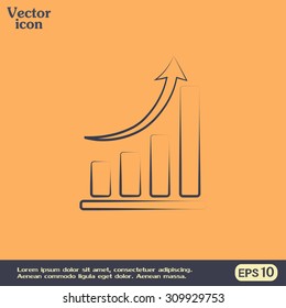 Vector icon growth diagram 