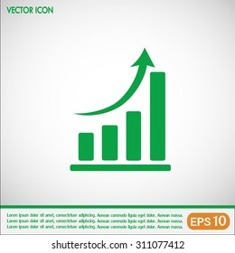 Vector icon growth diagram 