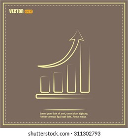 Vector icon growth diagram 