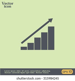 Vector icon growth diagram 