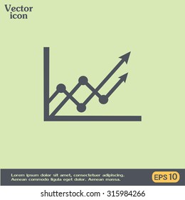 Vector icon growth diagram