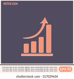 Vector icon growth diagram 