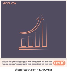 Vector icon growth diagram 